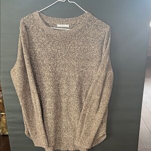 Pink Clover Heathered Brown Crew Neck Sweater